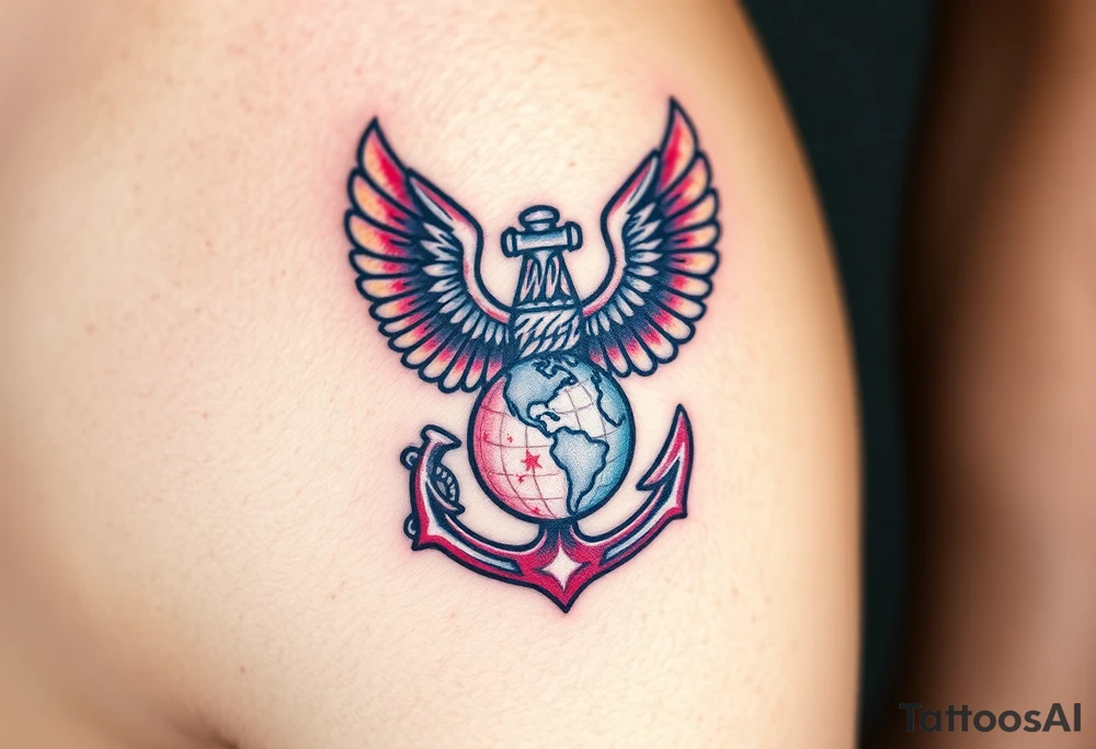 Combat marine veteran eagle globe and anchor
Operation Iraqi freedom tattoo idea