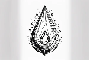 gemstone water droplet tattoo idea