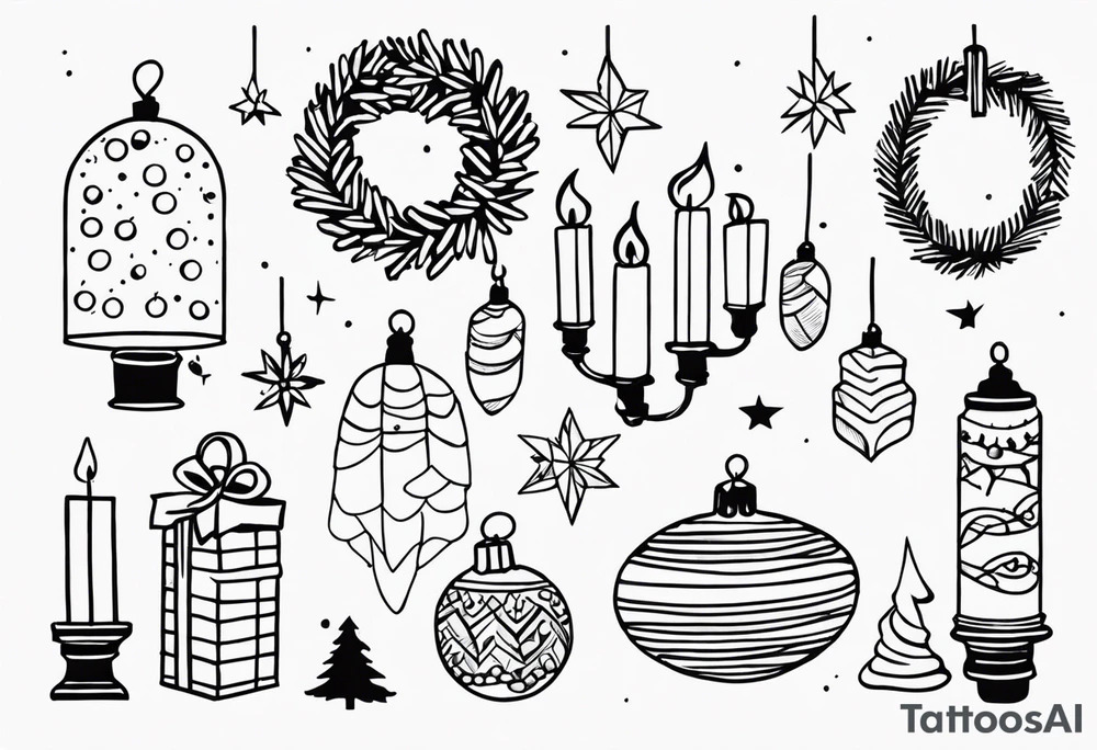 Nostalgic Christmas Lights tattoo idea