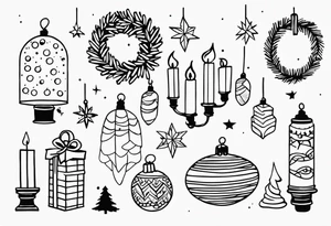 Nostalgic Christmas Lights tattoo idea