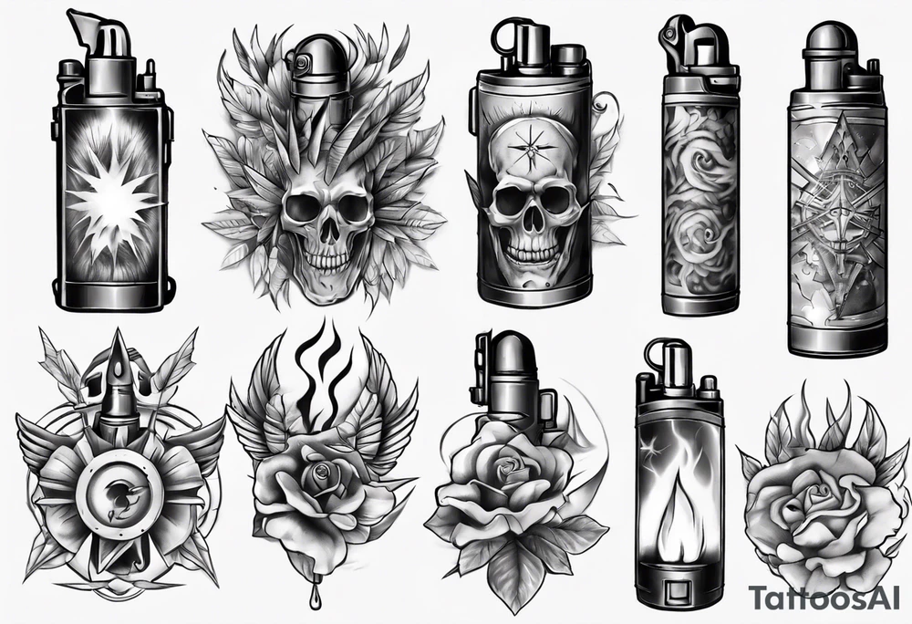 lighter tattoo idea