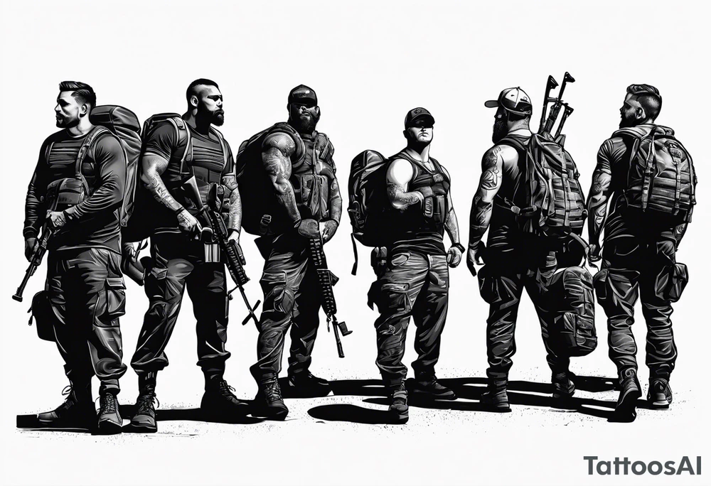 Rucking, brotherhood, shadows, fitness, GrowRuck tattoo idea