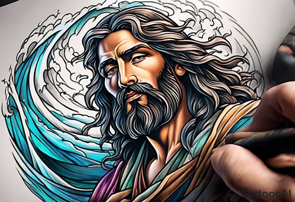 Jesus calming the storm tattoo idea