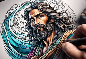 Jesus calming the storm tattoo idea
