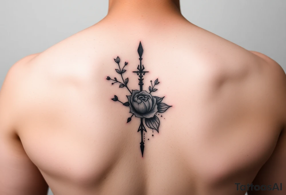 feminine, dainty enso tattoo, with brush marks, and pretty elements tattoo idea