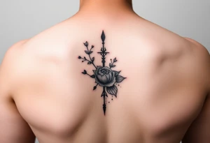 feminine, dainty enso tattoo, with brush marks, and pretty elements tattoo idea