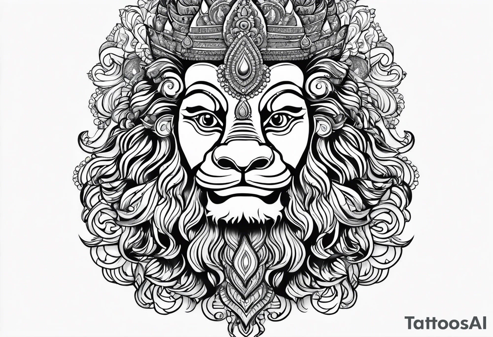 Laxmi Narasimha tattoo idea