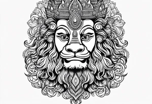 Laxmi Narasimha tattoo idea