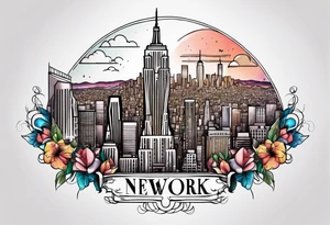 New York. Los Angeles. tattoo idea