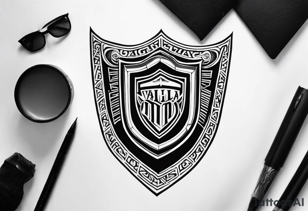Valhalla shield  steps tattoo idea