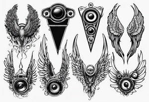 speaker wings tattoo idea