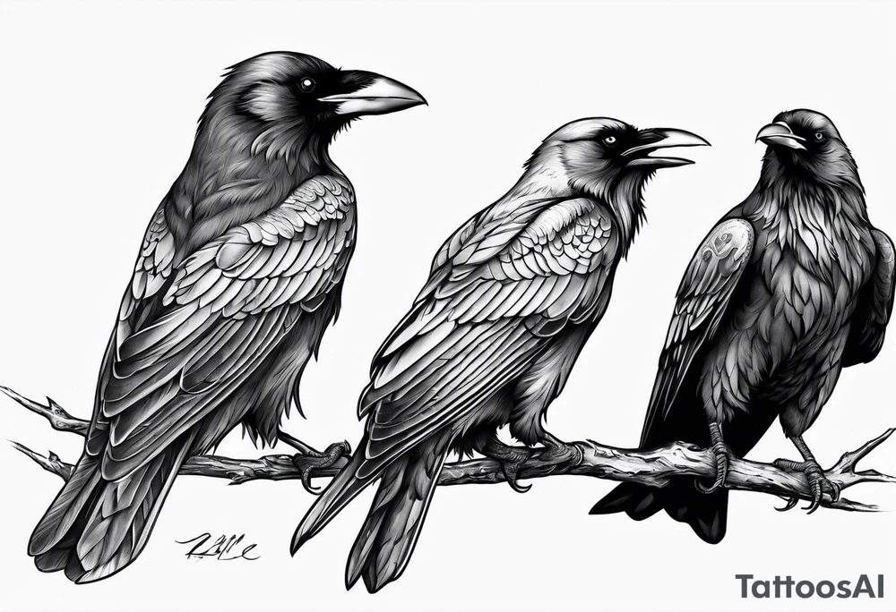 three ravens tattoo idea