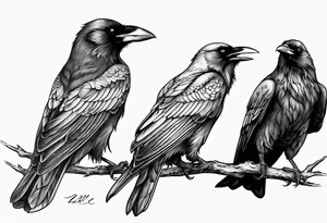 three ravens tattoo idea
