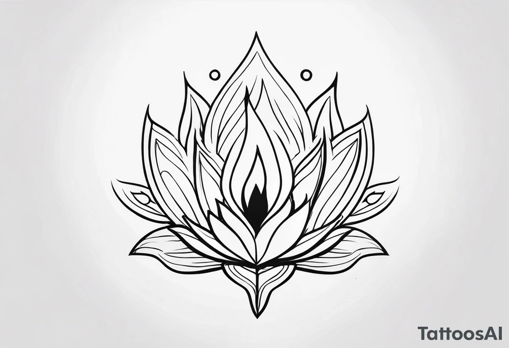 coração com fogo tattoo idea