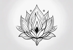 coração com fogo tattoo idea