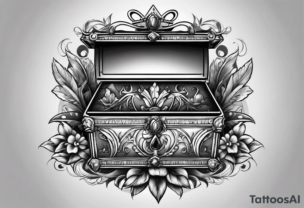 Pawn and queen chest piece tattoo idea