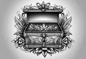 Pawn and queen chest piece tattoo idea