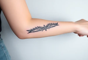 A band of scaled around the arm tattoo idea