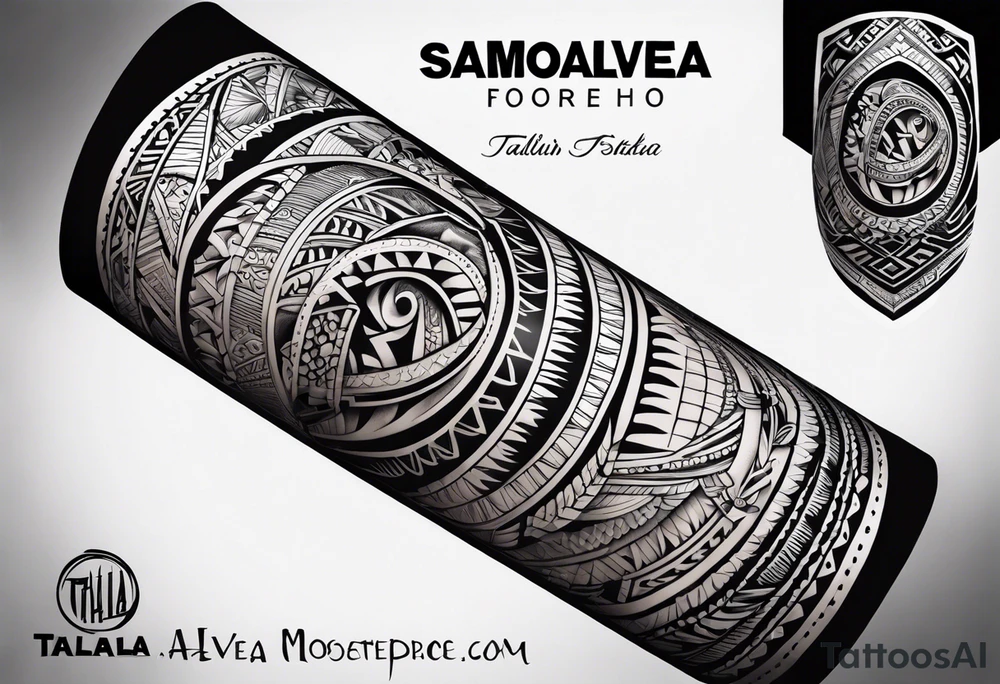 Samoan forearm tattoo with the name “Tialavea” in it tattoo idea