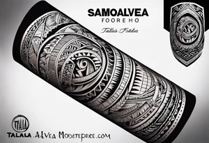 Samoan forearm tattoo with the name “Tialavea” in it tattoo idea