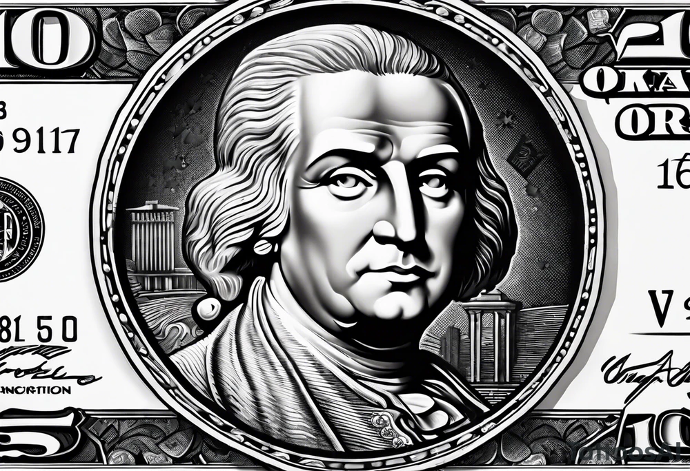 US Currency coins tattoo idea