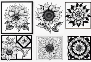 Sunflower sleeve tattoo idea