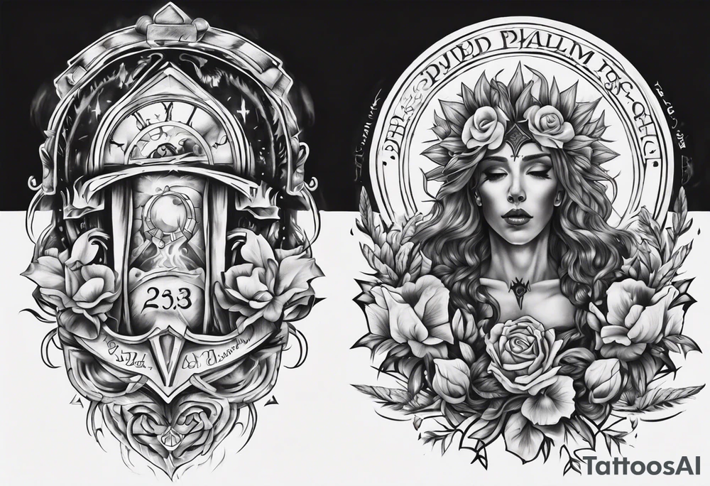 23rd Psalm back piece tattoo idea