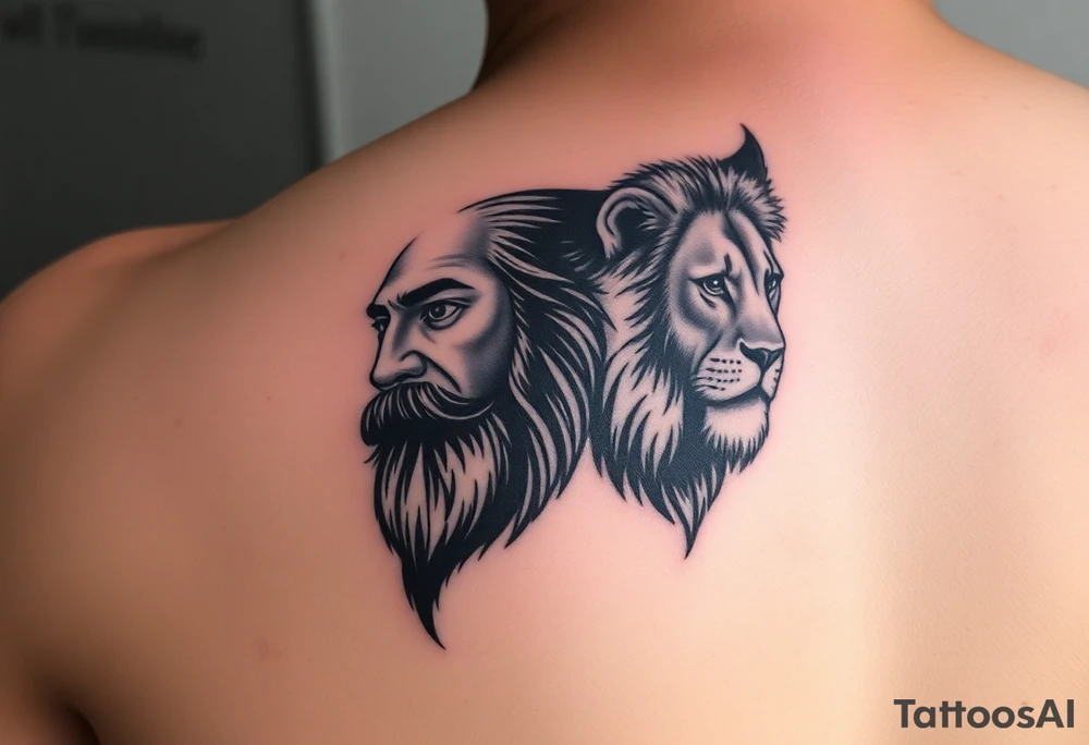 first off all can u get me a picture of imam ali and a lion on on one side and imam ali on the other side make sure u get the pictures from google tattoo idea