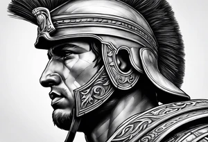 micro realism roman soldier roman art oscar akermo addiction recovery tattoo idea
