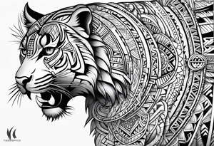 aztec jaguar tribal full body tattoo idea