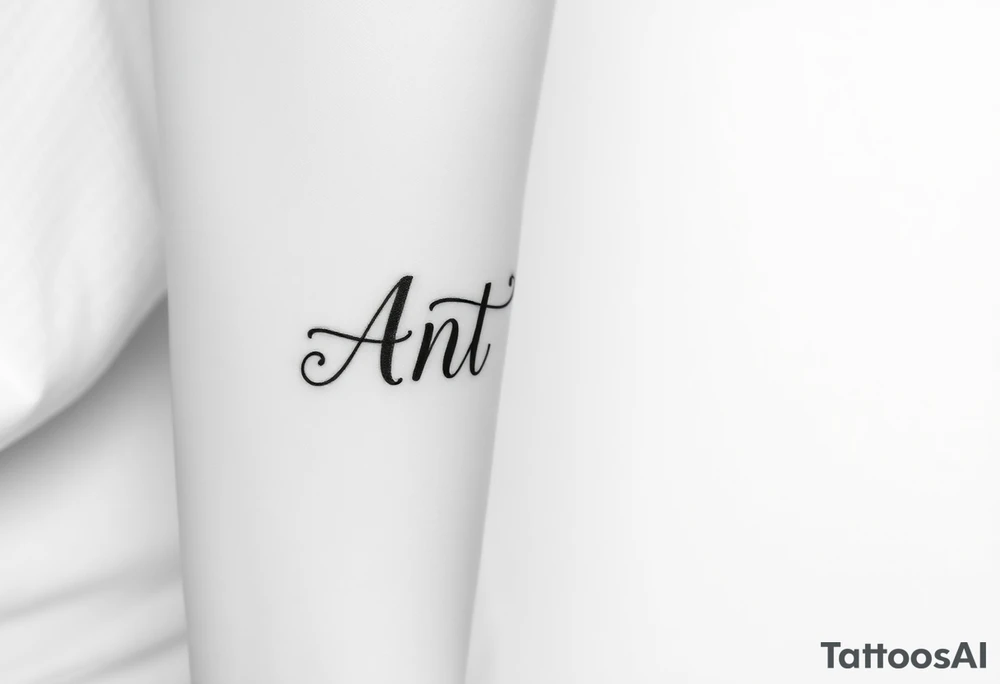 Make me a tattoo design with my husbands name Antonio stacking tattoo idea