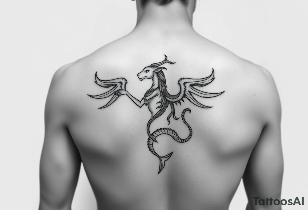 Aquarius realistic tattoo idea