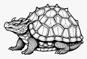 dragon with turtle shell tattoo idea