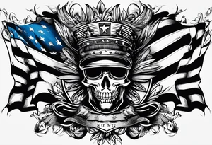 independence, freedom, courage, american, loyal, flag, strength tattoo idea