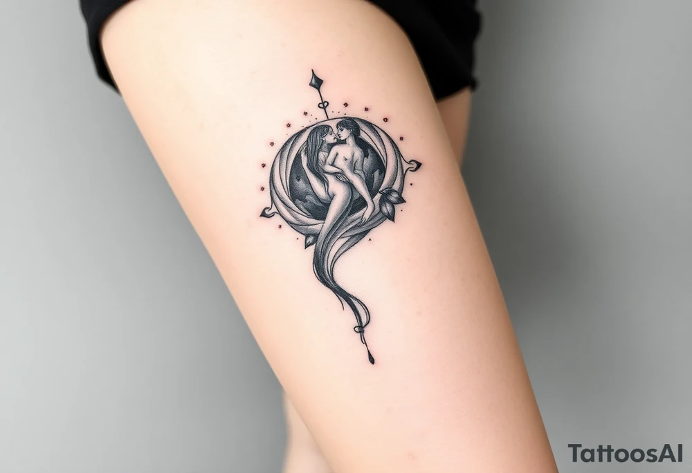 Tarot, the lovers ,runes tattoo idea