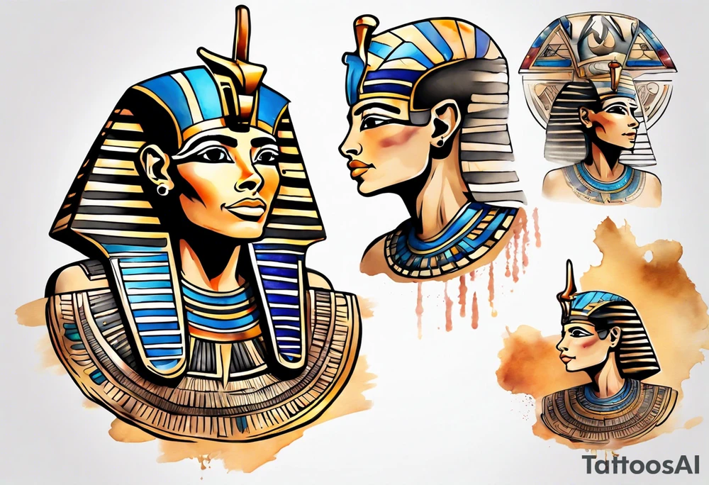 egypt full back tattoo idea
