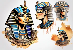 egypt full back tattoo idea