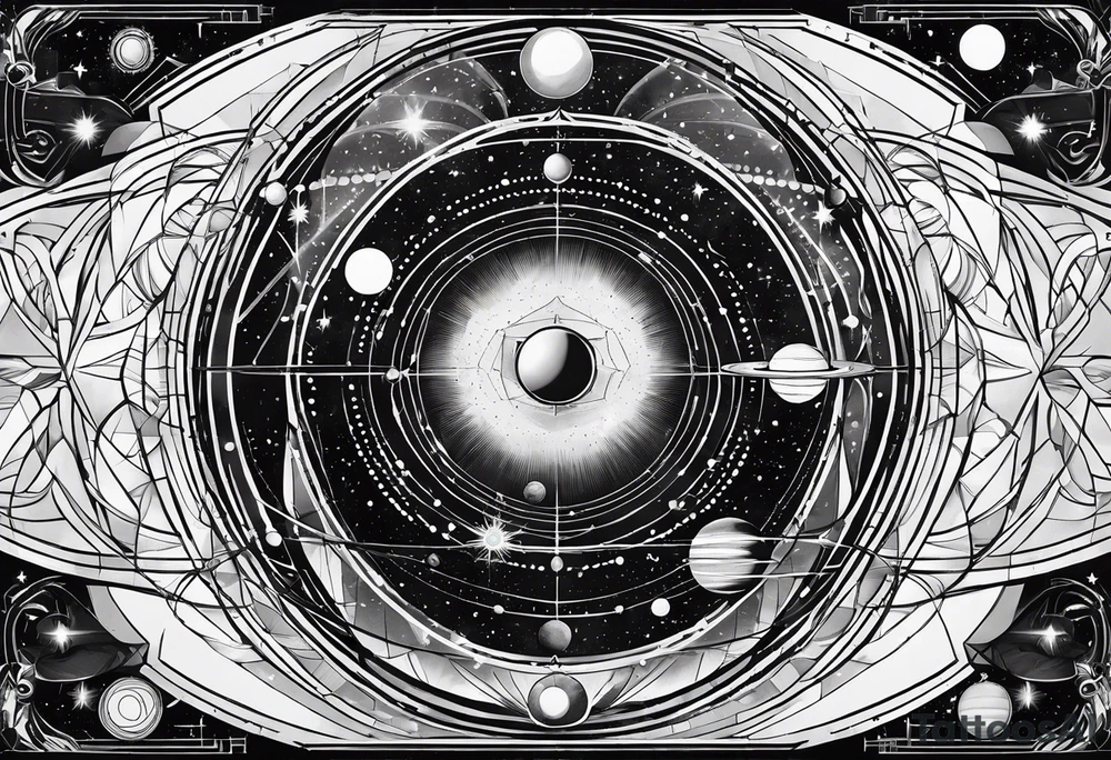 a geometrical representation of the solar system tattoo idea a geometrical representation of the solar system tattoo idea