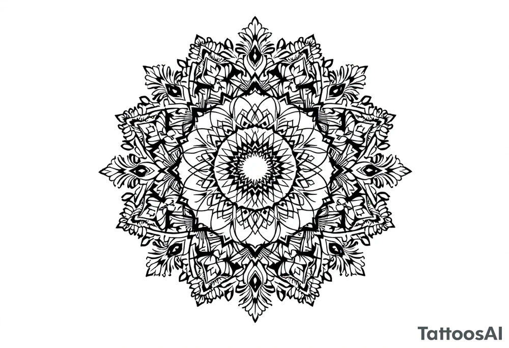 mandala including words pain is temporary and make it taller than it is wide and have it flowing tattoo idea