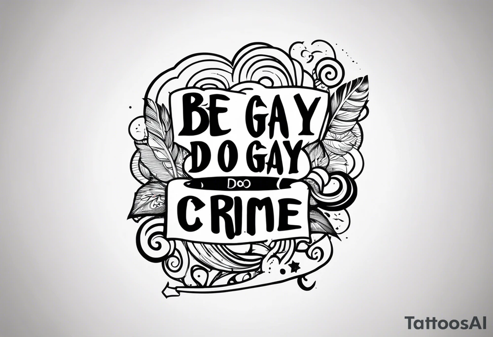 Be gay do crime tattoo idea