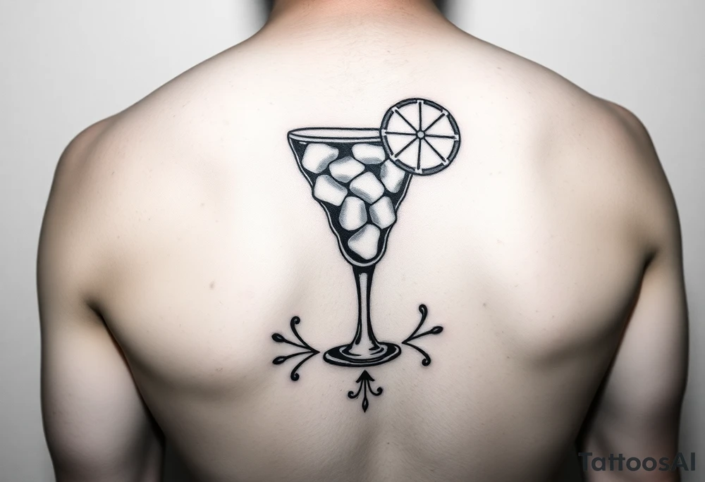 A small margarita tattoo from the song Bella by the red hot chilli peppers. The line in the song goes “margarita gonna be my master” tattoo idea