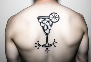 A small margarita tattoo from the song Bella by the red hot chilli peppers. The line in the song goes “margarita gonna be my master” tattoo idea