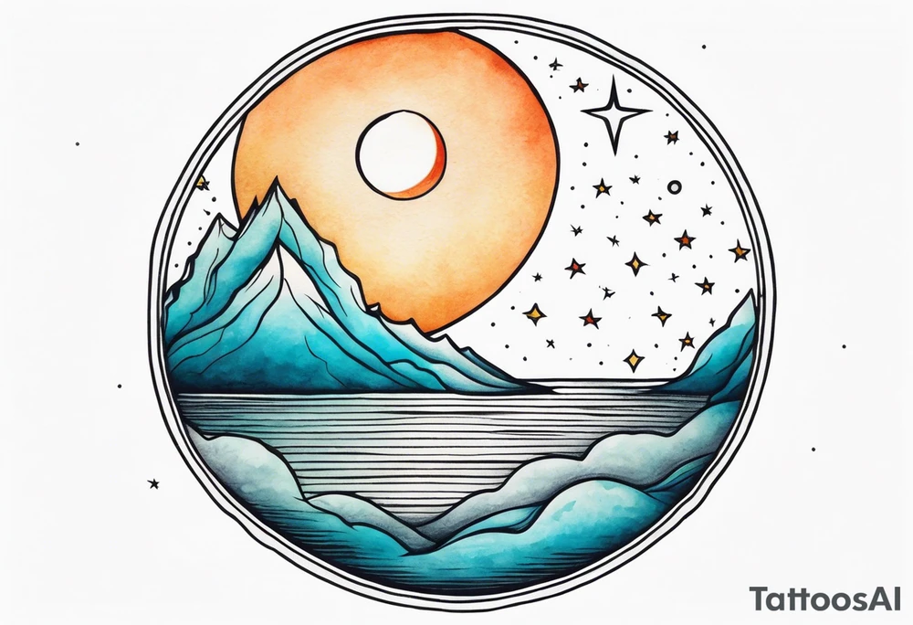 sacred moon tattoo idea