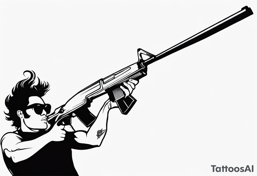 capricorn with sunglasses and a shotgun tattoo idea