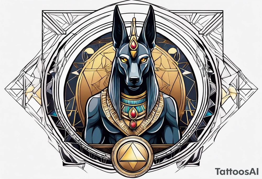 balance of Anubis tattoo idea