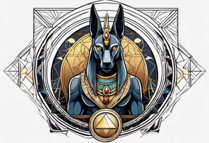 balance of Anubis tattoo idea