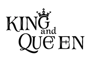 King and Queen couple with crown tattoo idea