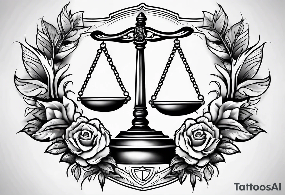 justice emblem tattoo idea