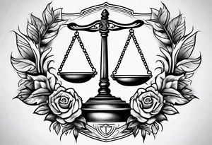 justice emblem tattoo idea