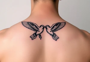2 birds flying together tattoo idea